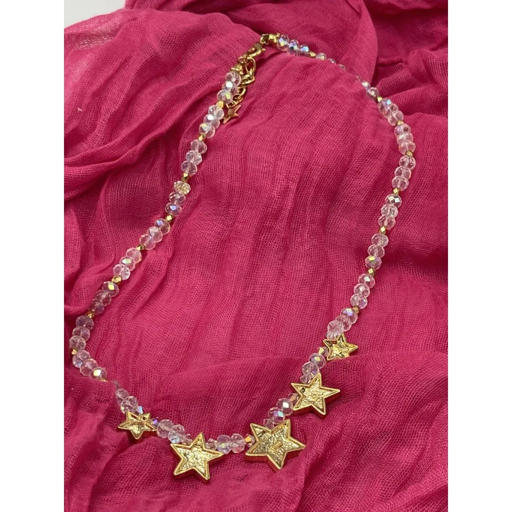 Kirks Folly Gold Star Aurora Borealis Bead Necklace - Picture 7 of 9